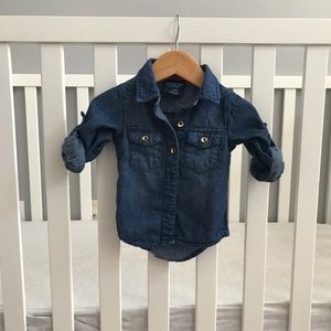 Denim button up by OSHKOSH